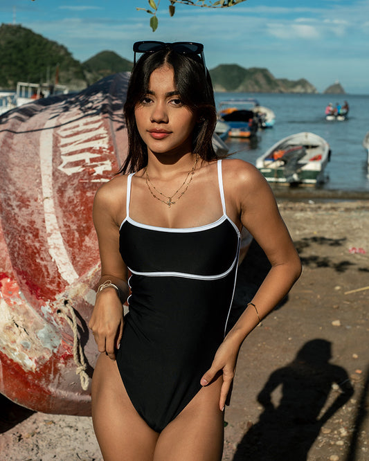 Isla One-Piece | Black & White