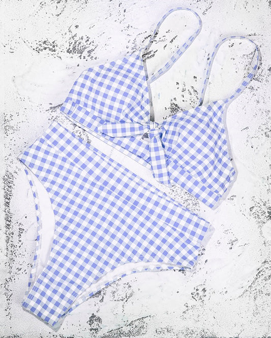 Vintage Gingham Two Piece Set