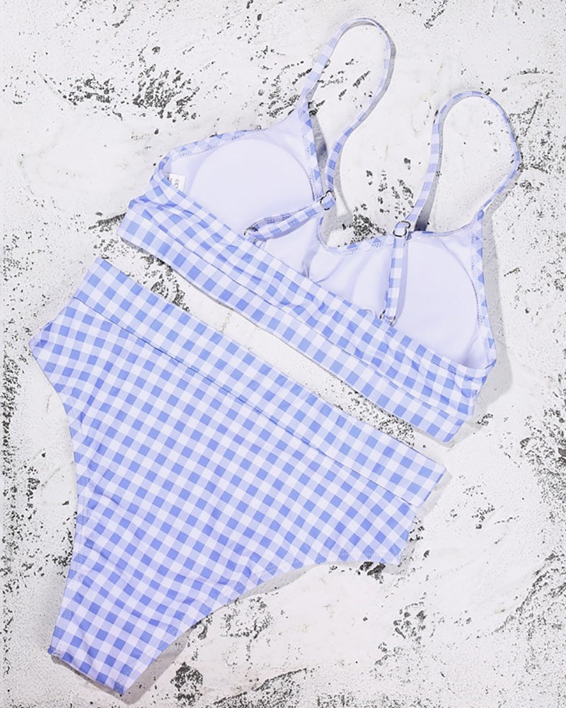 Vintage Gingham Two Piece Set